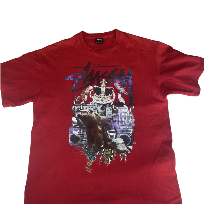 Stussy Vintage T-Shirt – Red XL Graphic Tee