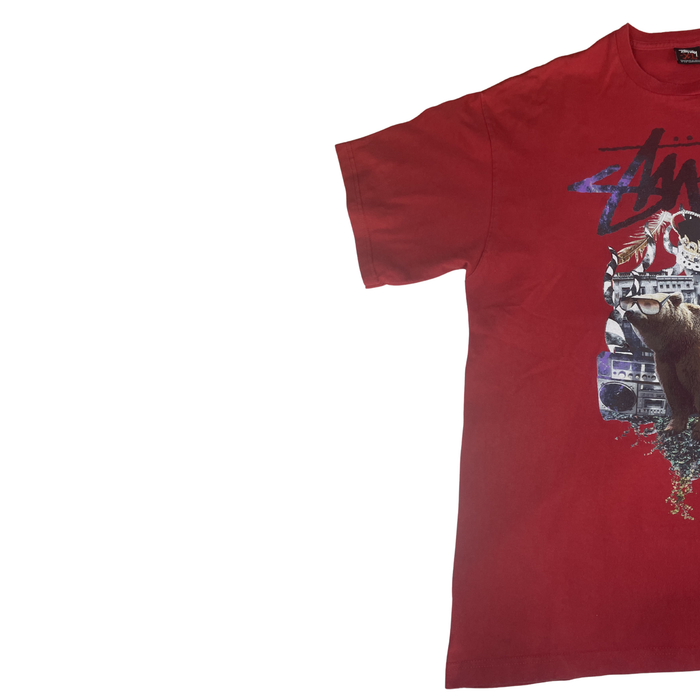 Stussy Vintage T-Shirt – Red XL Graphic Tee
