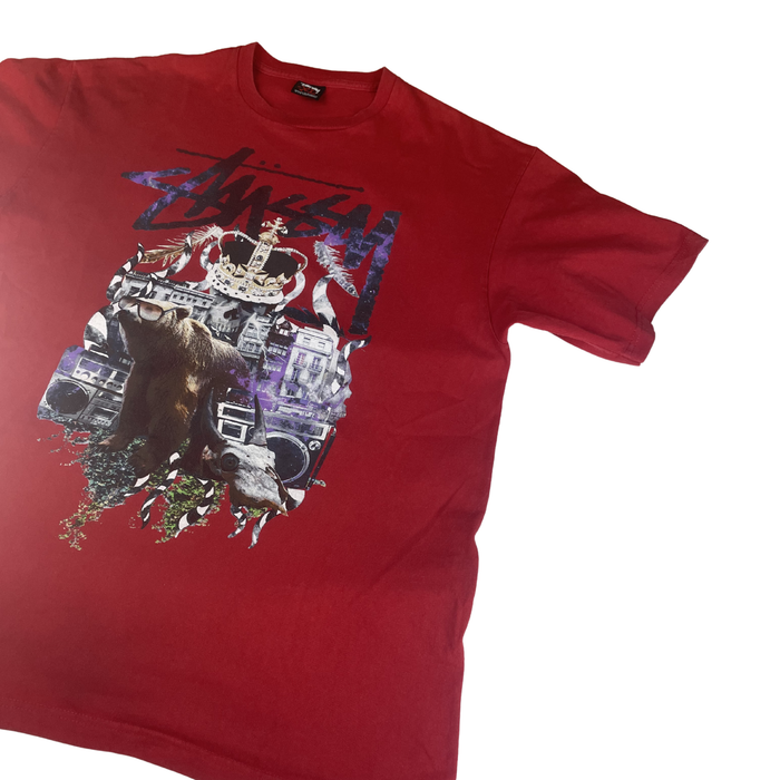 Stussy Vintage T-Shirt – Red XL Graphic Tee