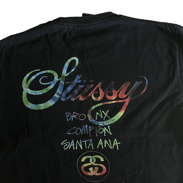 Stüssy "World Tour" Rainbow Tee – Black / M