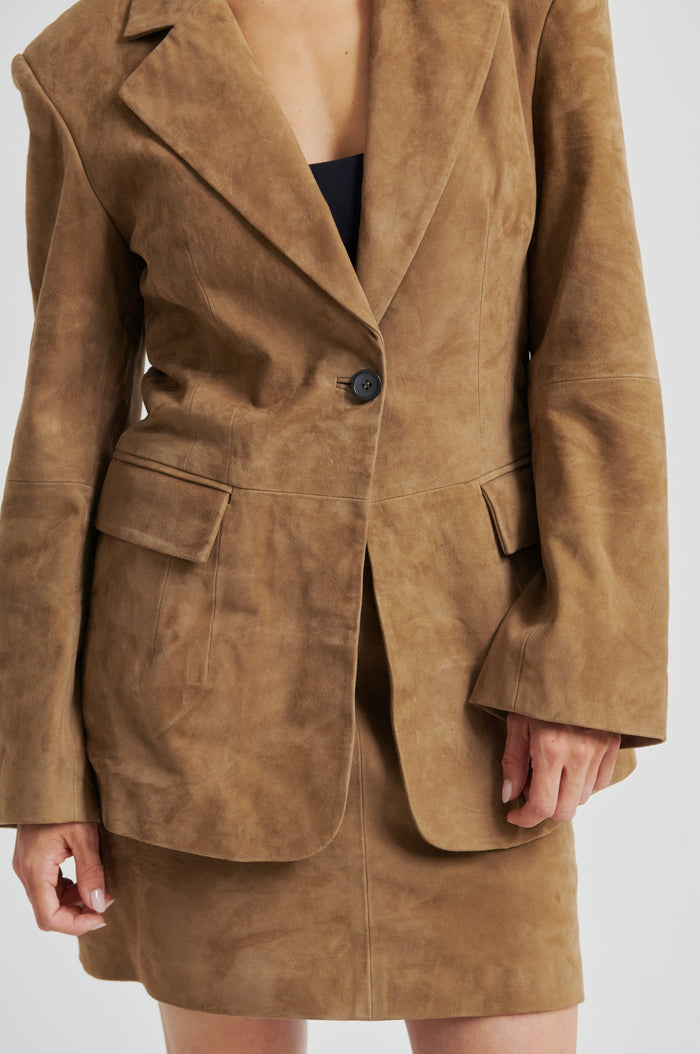 Suellen Fitted Suede Blazer