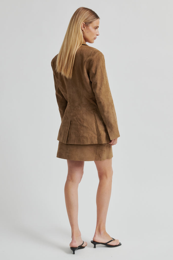 Suellen Fitted Suede Blazer