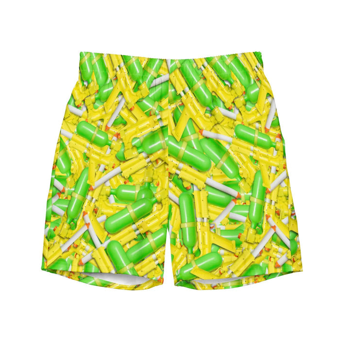 Evoking high-summer nostalgia, this chaotic design features a dense, three-dimensional heap of iconic 1990s-style water weaponry (think heavy-duty plastic blasters). Contact us with accessibility feedback, we'd love to help!