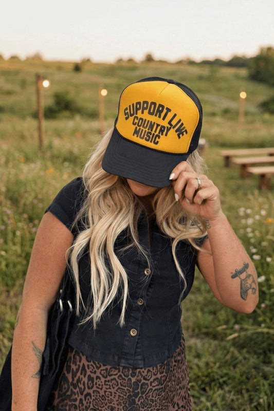 Support Live Country Music Trucker Hat