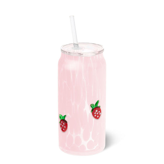Swig Charm Glass Strawberry Shortcake 23OZ