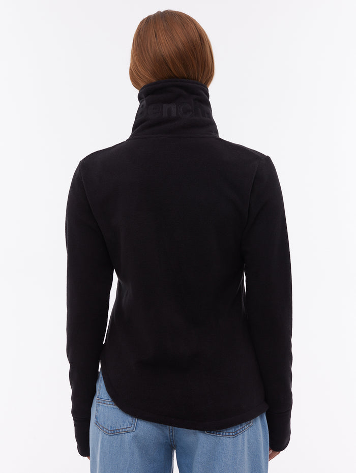 Symmy Black BK001 Funnel Zips Microfleece Asymmetric Shot 3