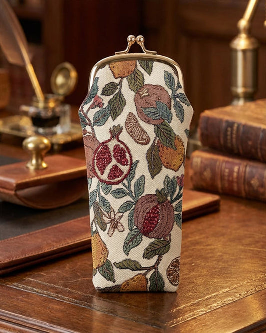 Tapestry glasses case - Pomegranate & Lemon - The Classic Boutique