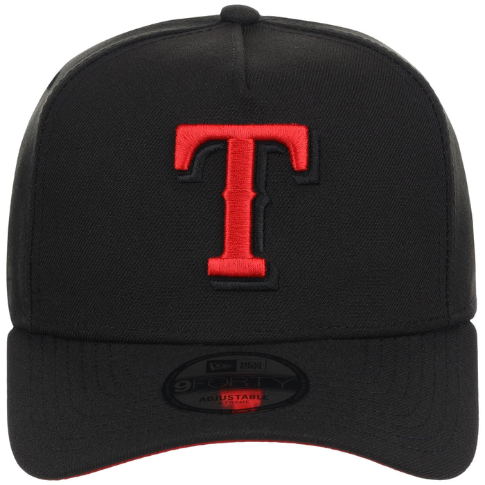 Texas Rangers MLB Black x Red FASHION CORE New Era 9FORTY A-Frame