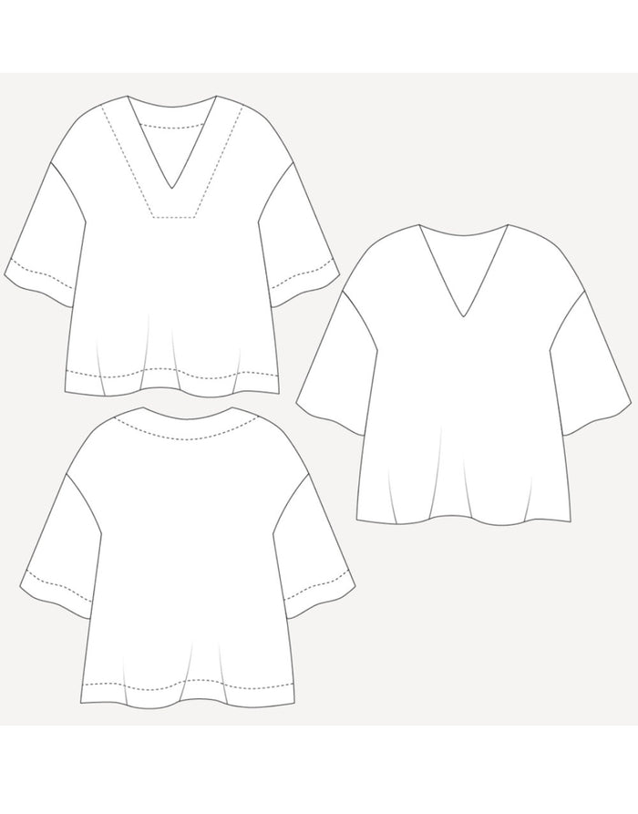The V-Neck Top, The Avid Seamstress Sewing Pattern