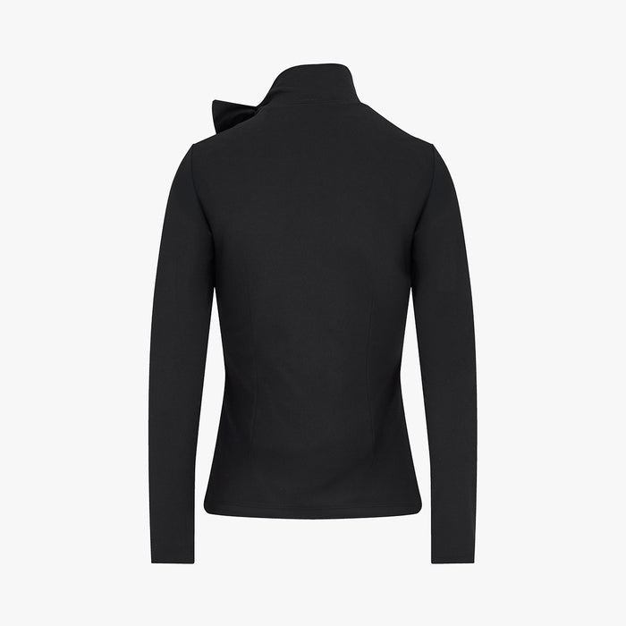 Tie Ribbon Turtle-neck Tshirt (Black)