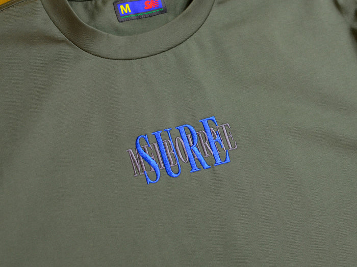 Traffic Heavyweight Embroidered T-Shirt - Khaki Green