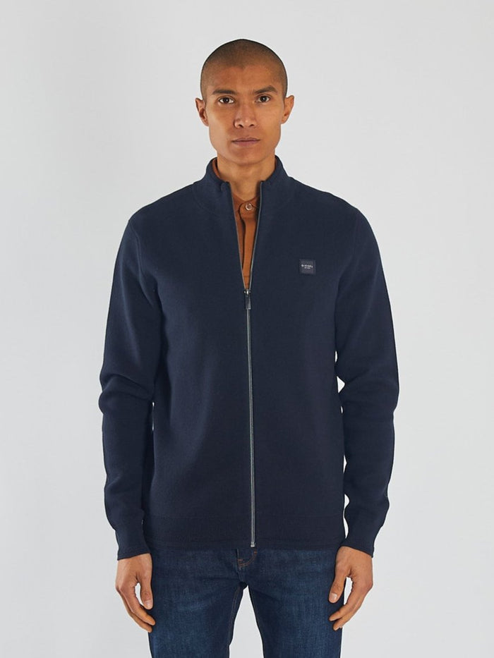 Troy Full Zip Knit North Navy