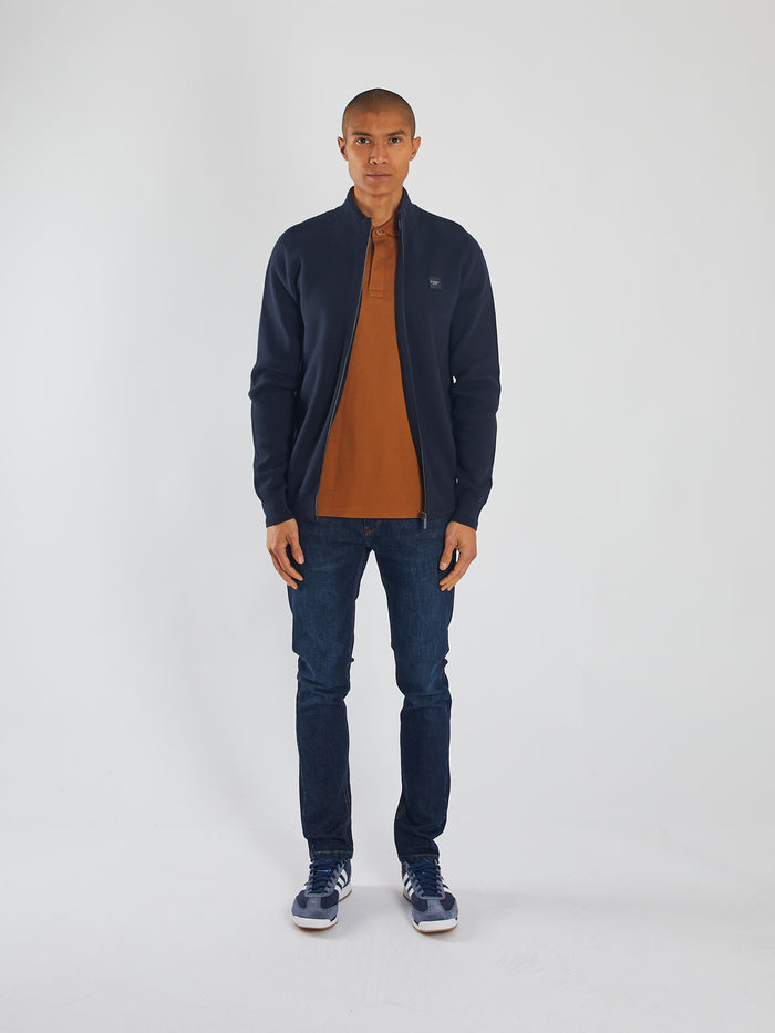 Troy Full Zip Knit North Navy