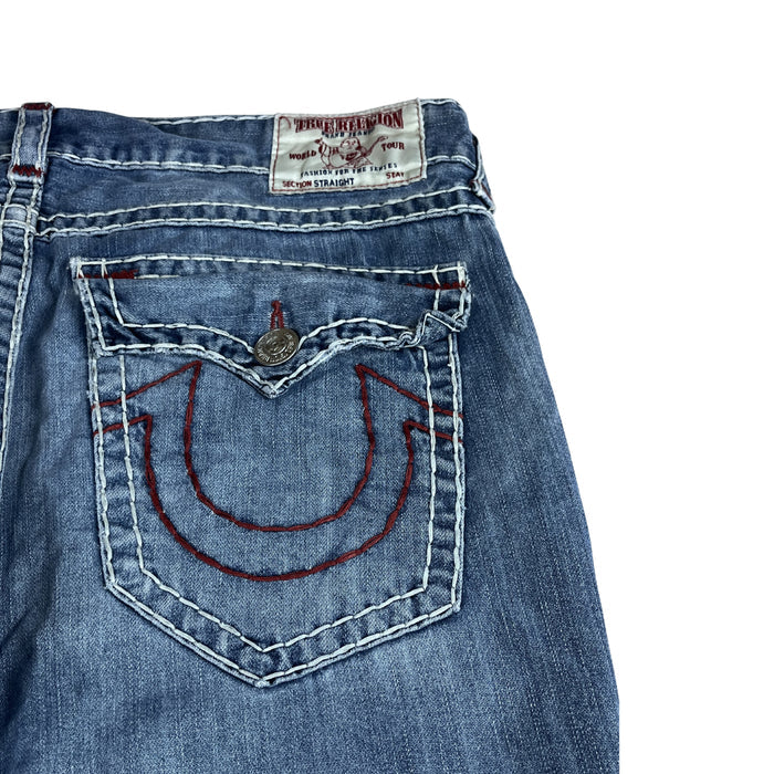 TRUE RELIGION BOOTCUT – LIGHT WASH RED STITCH