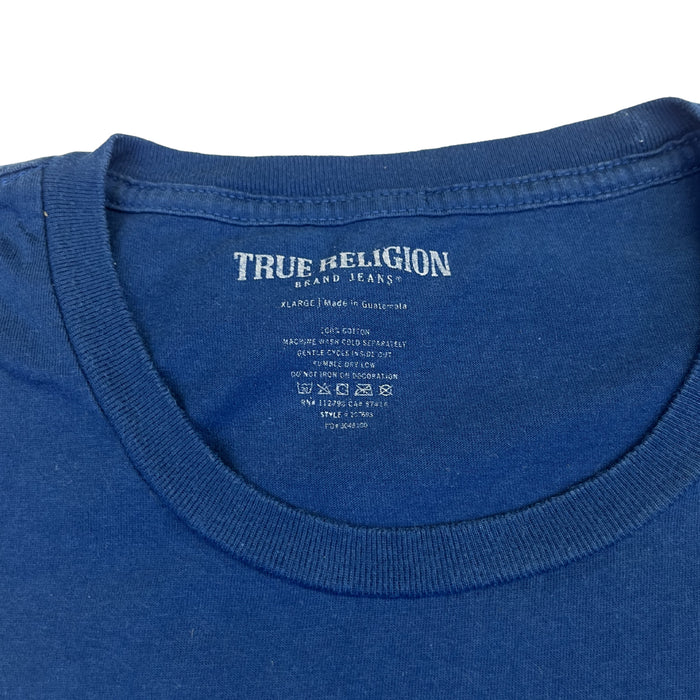 True Religion modré tričko (logo)