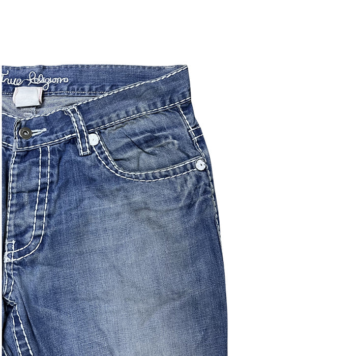 True Religion “True Religion” Stitch Jeans (Blue)