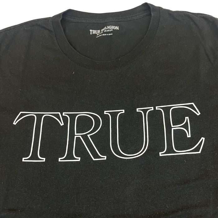 True Religion “TRUE / RLGN” tričko (black)
