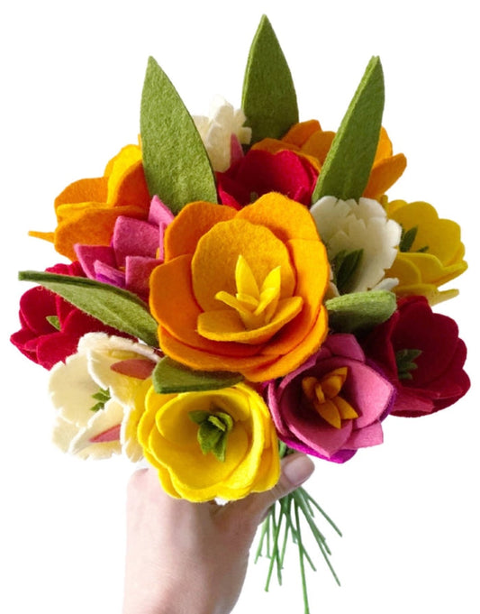 Tulips in Bloom Felt Flower Craft Kit, The Handmade Florist