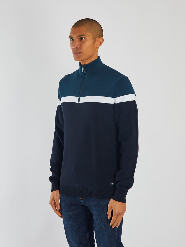 Tully Half Zip Midnight Teal