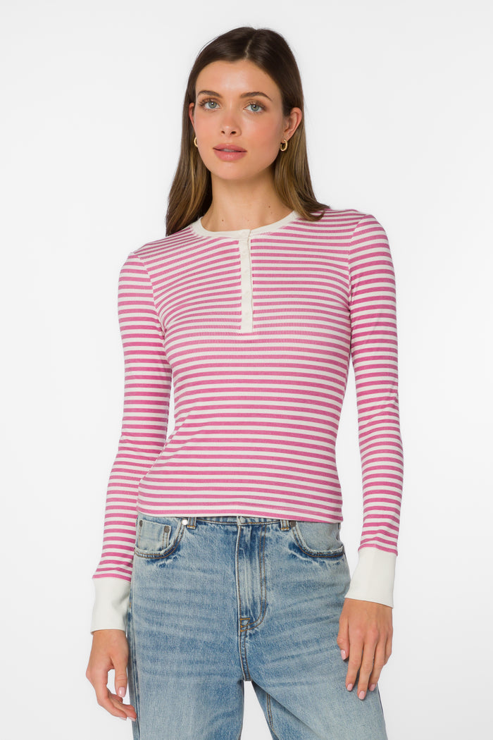Tulsi Berry Stripe Tee - Tops - Velvet Heart Clothing