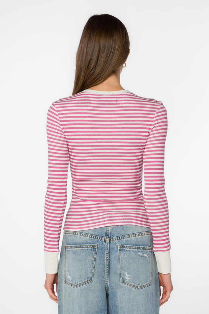 Tulsi Berry Stripe Tee - Tops - Velvet Heart Clothing