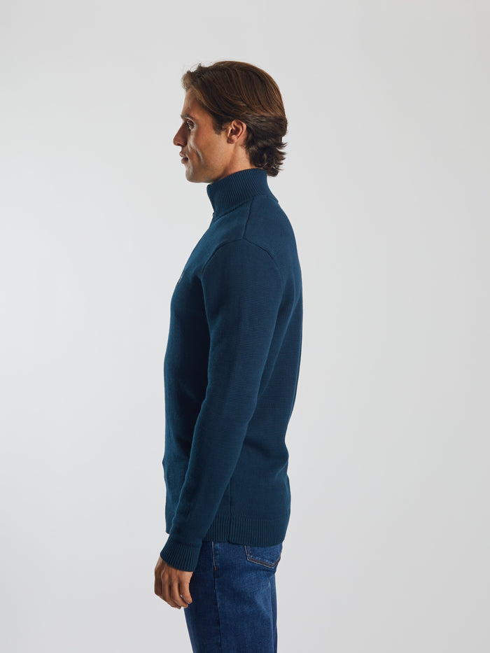 Twain Half Zip Midnight Teal