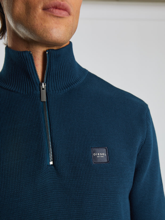 Twain Half Zip Midnight Teal