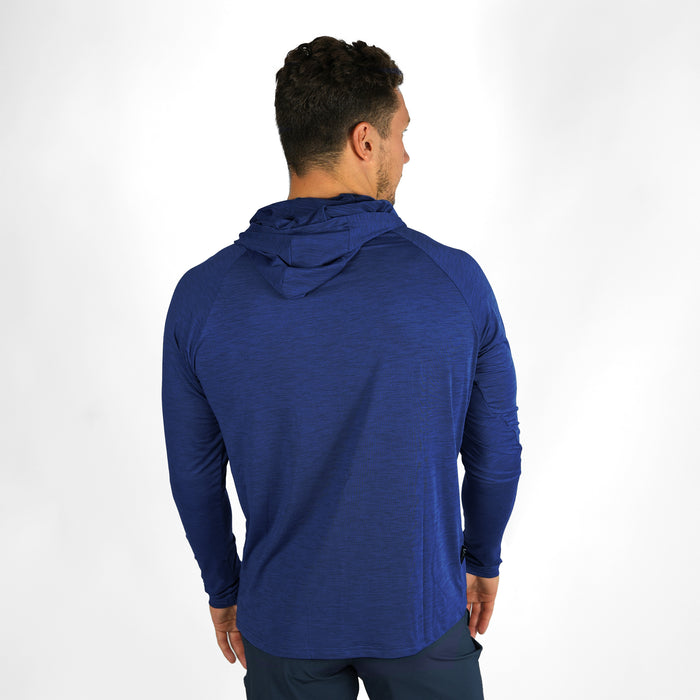 UV Ocean Tech Long Sleeve Hooded Top - Navy