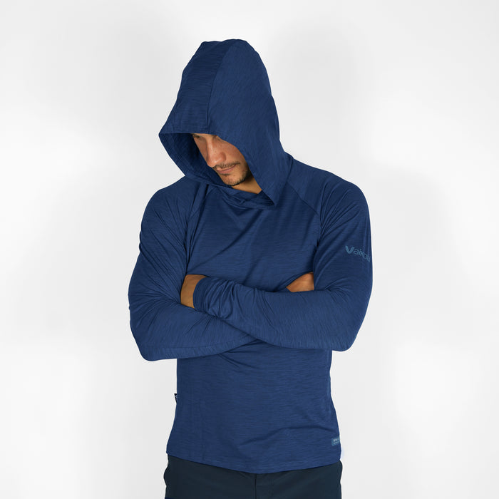UV Ocean Tech Long Sleeve Hooded Top - Navy