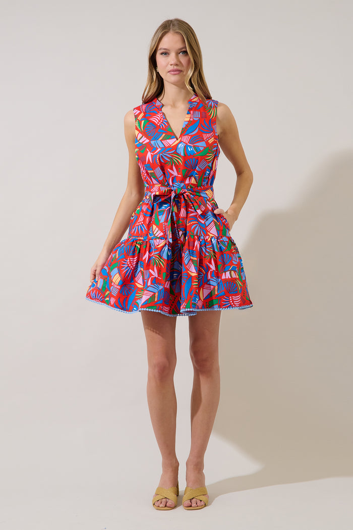 Vilma Sleeveless Mini Dress Tropical