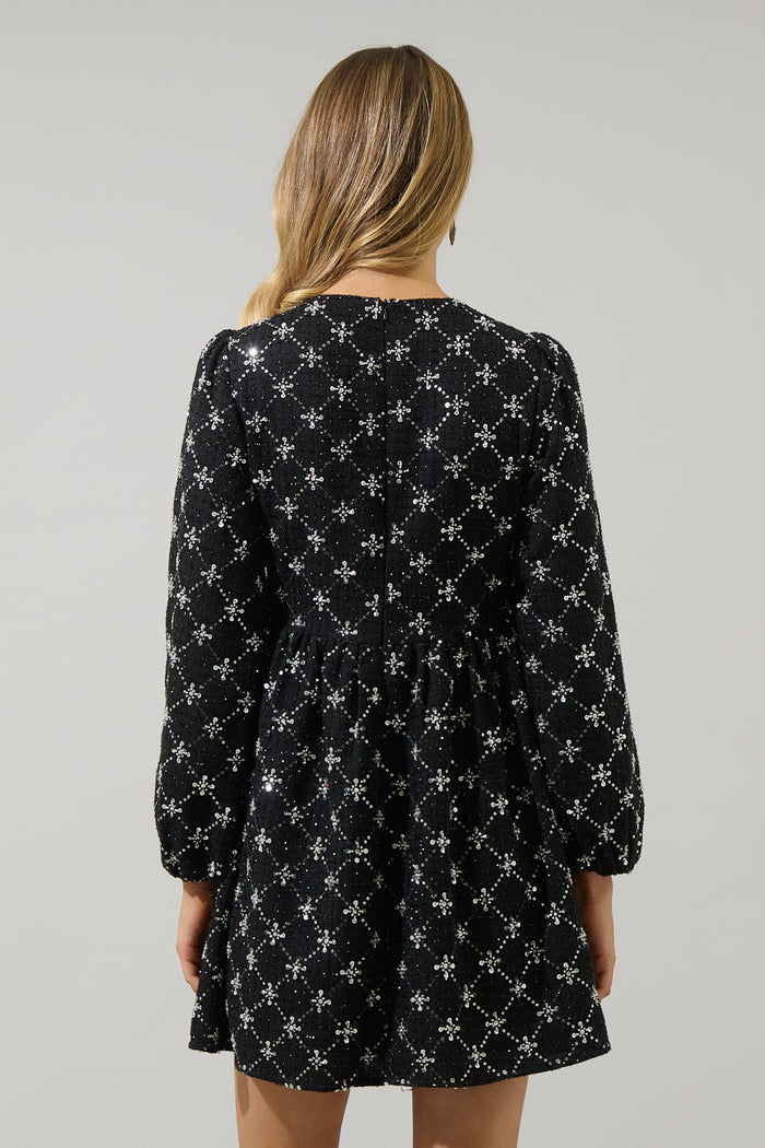 Whitney Tweed Glow Bow Dress