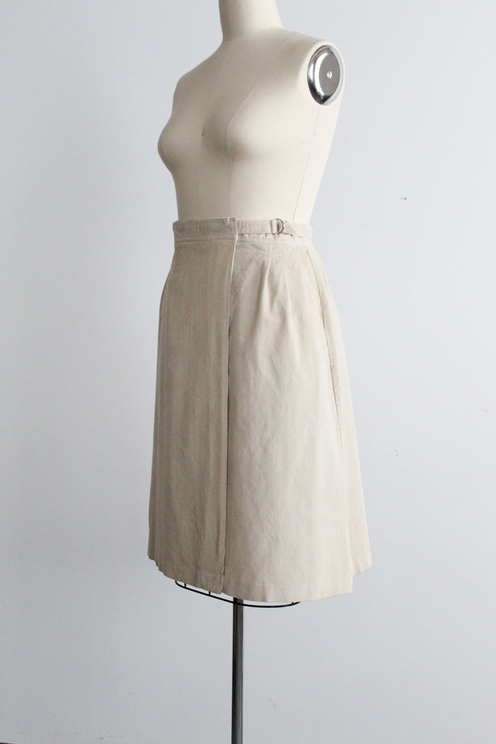 willowbark corduroy wrap skirt