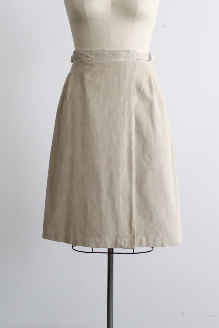 willowbark corduroy wrap skirt