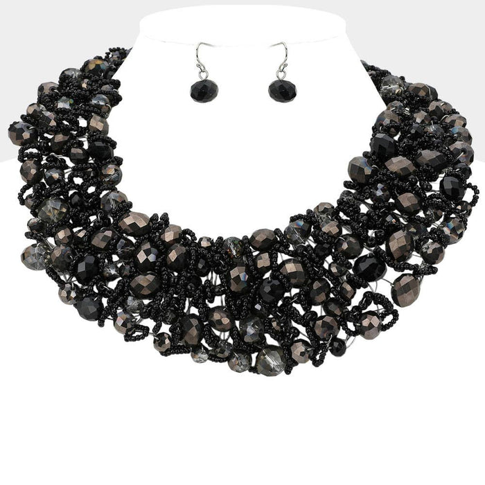 Style the Wire Beaded Collar Necklace exclusively at Born To Glam