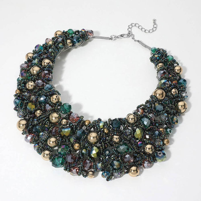 Style the Wire Beaded Collar Necklace exclusively at Born To Glam