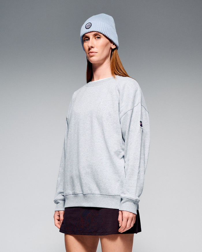 Women's Crew Sweatshirt - SPT Grey Marle | New Zealand Team Supporters Collection