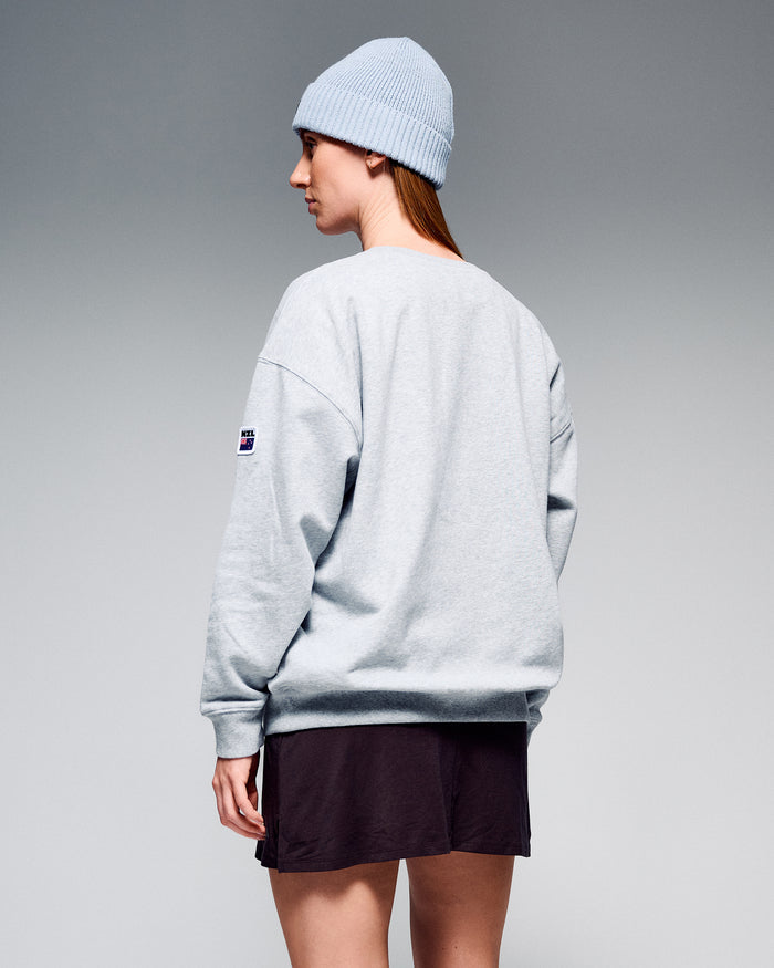 Women's Crew Sweatshirt - SPT Grey Marle | New Zealand Team Supporters Collection