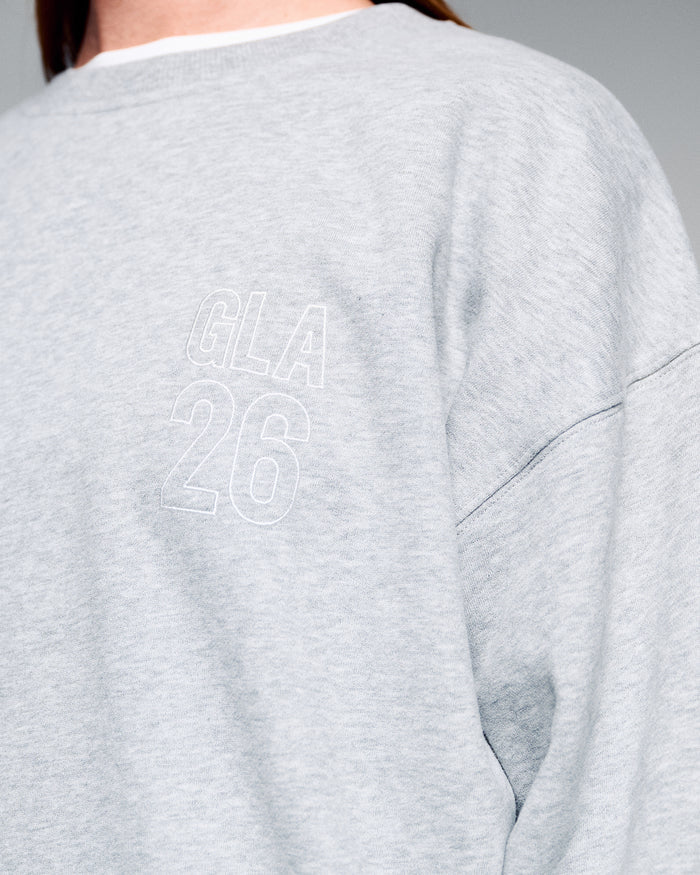 Women's Crew Sweatshirt - SPT Grey Marle | New Zealand Team Supporters Collection