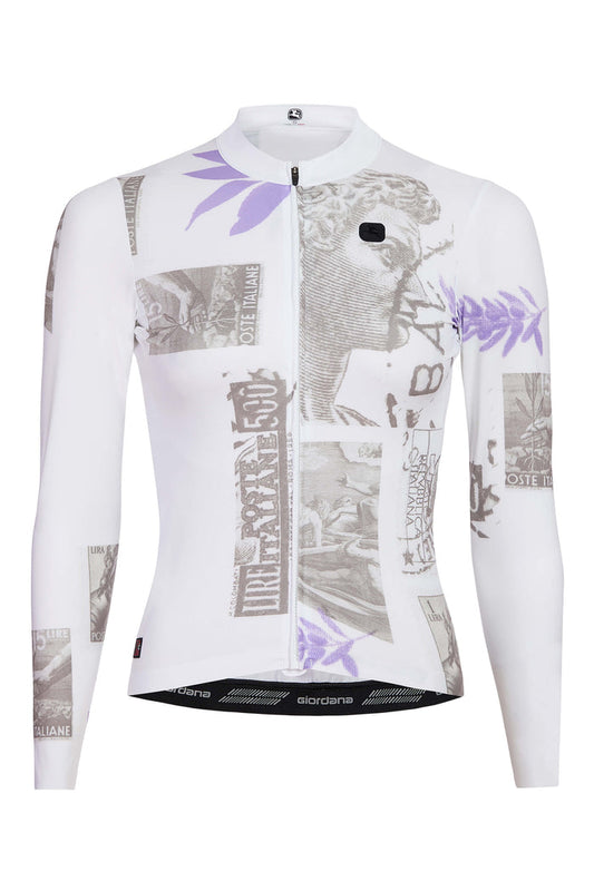 Women's La Posta FR-C Pro Lightweight Long Sleeve Jersey by Giordana Cycling, WHITE, Made in Italy