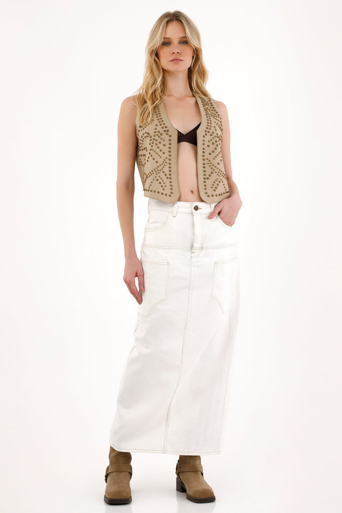 Women’s Long Bull Denim Skirt