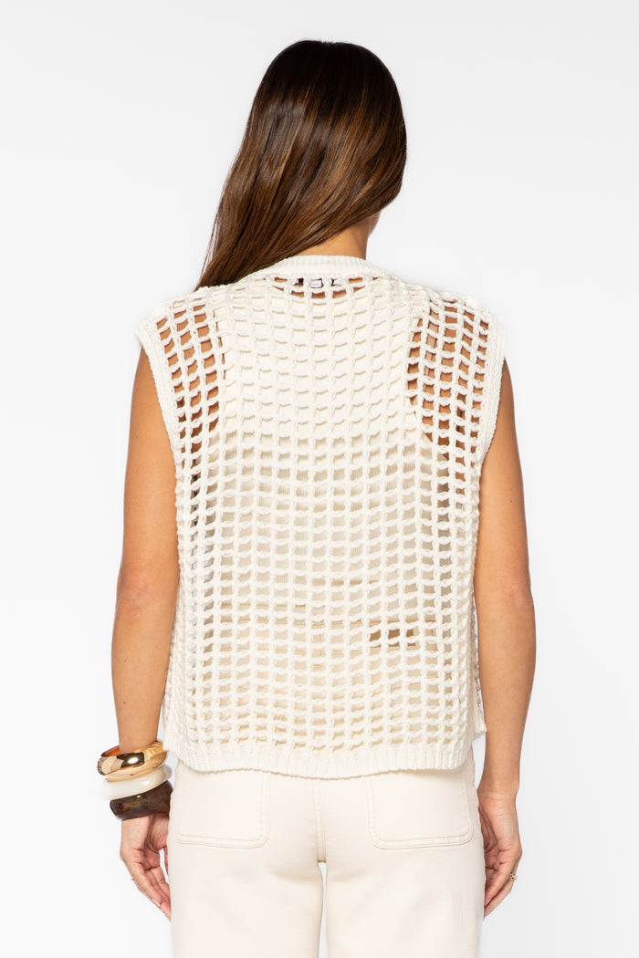Wren Optic White Vest - Tops - Velvet Heart Clothing