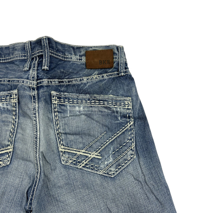 Y2K Cyber Denim Jeans – Světle modré