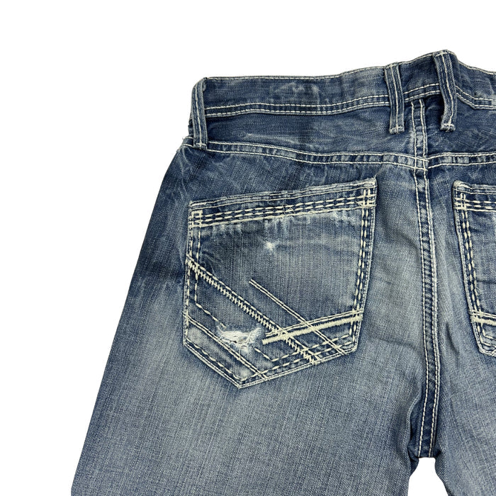 Y2K Cyber Denim Jeans – Světle modré