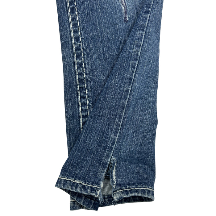 Y2K Cyber Denim Jeans – Světle modré