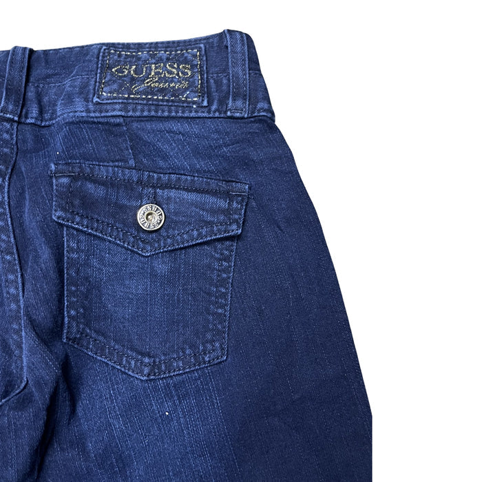 Y2K GUESS FLARE JEANS – DARK BLUE
