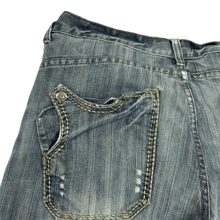 Y2K / Mid-2000s Heavily Embroidered Denim Jeans