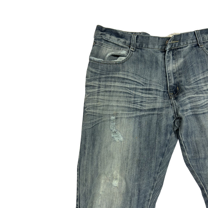 Y2K / Mid-2000s Heavily Embroidered Denim Jeans