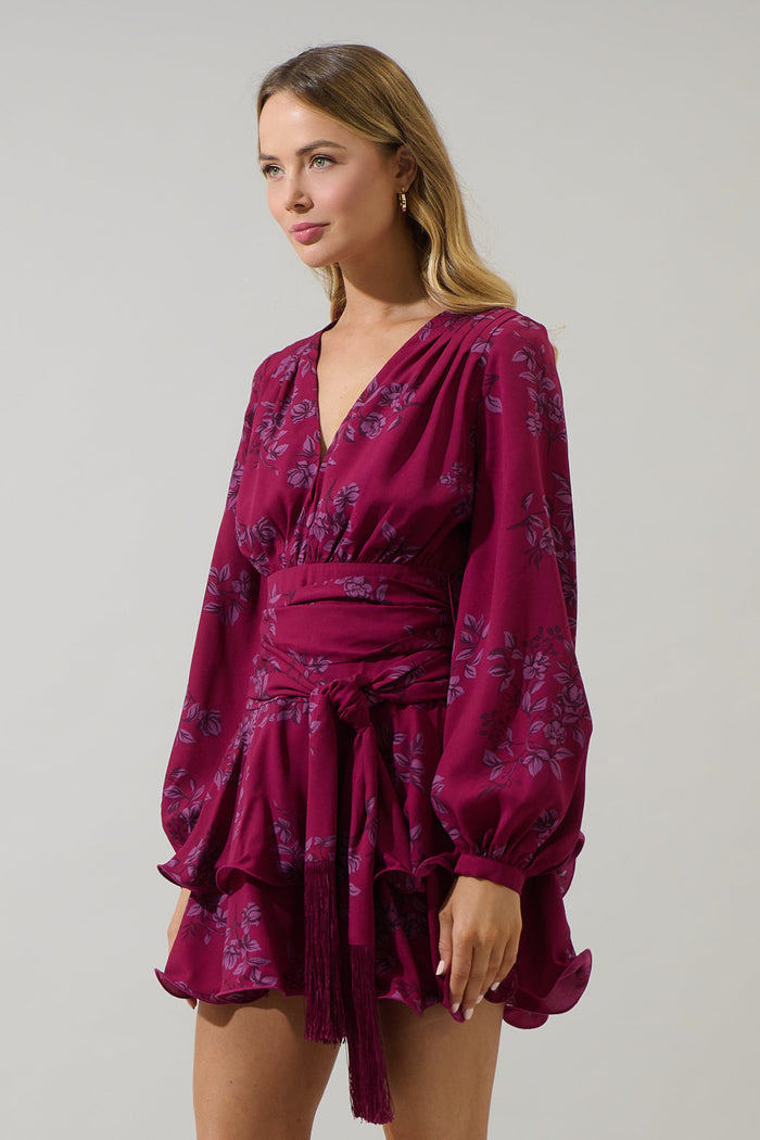 Zurum Floral Kery Tiered Mini Dress