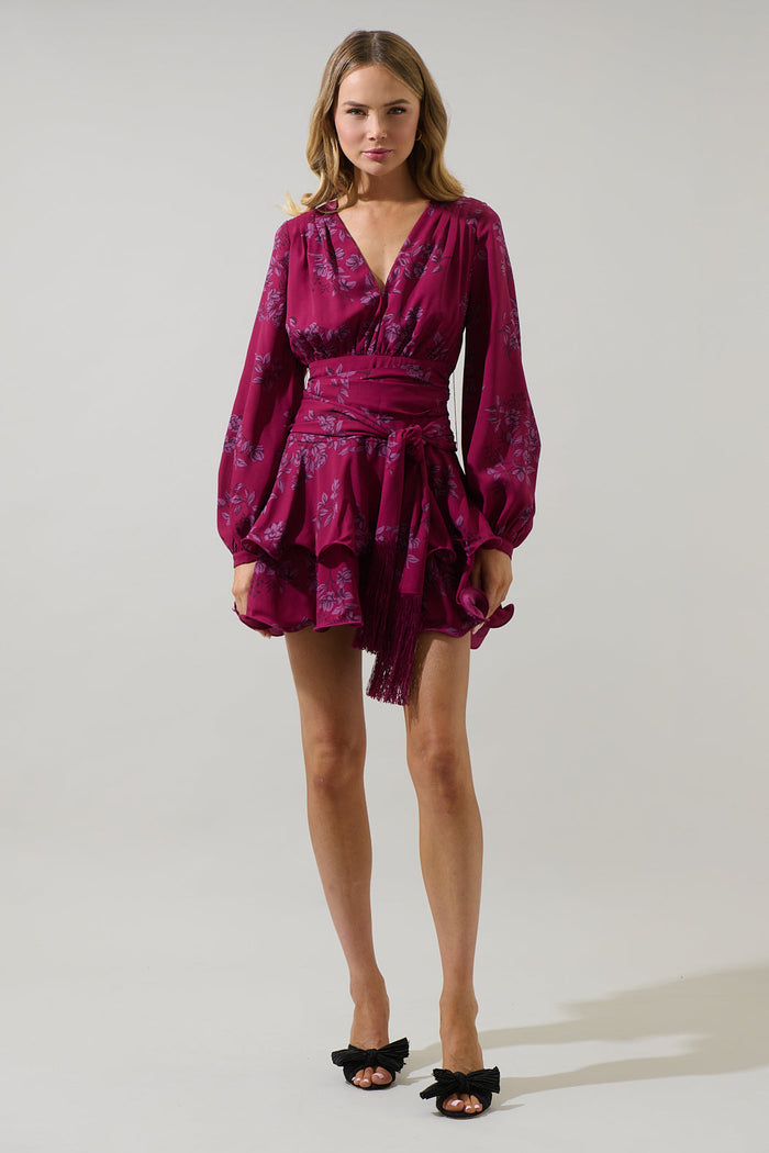 Zurum Floral Kery Tiered Mini Dress