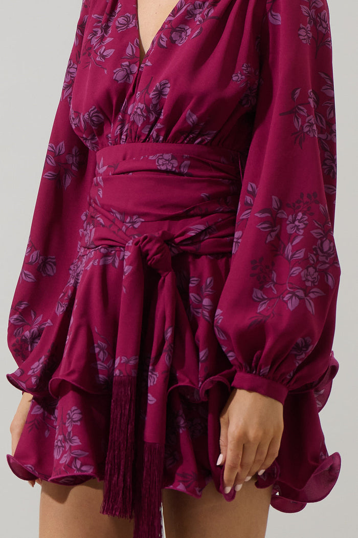 Zurum Floral Kery Tiered Mini Dress